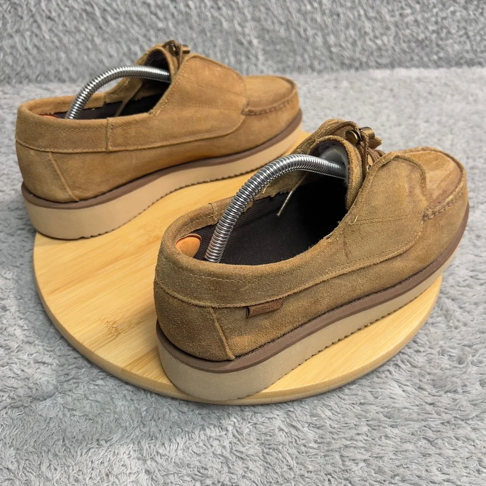 Sebago Suede‎ Shoes Mens 9.5 Tan Moc Toe Loafers Vibram  display picture 3
